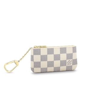 Louis Vuitton White Zip Key Pouch Wallet